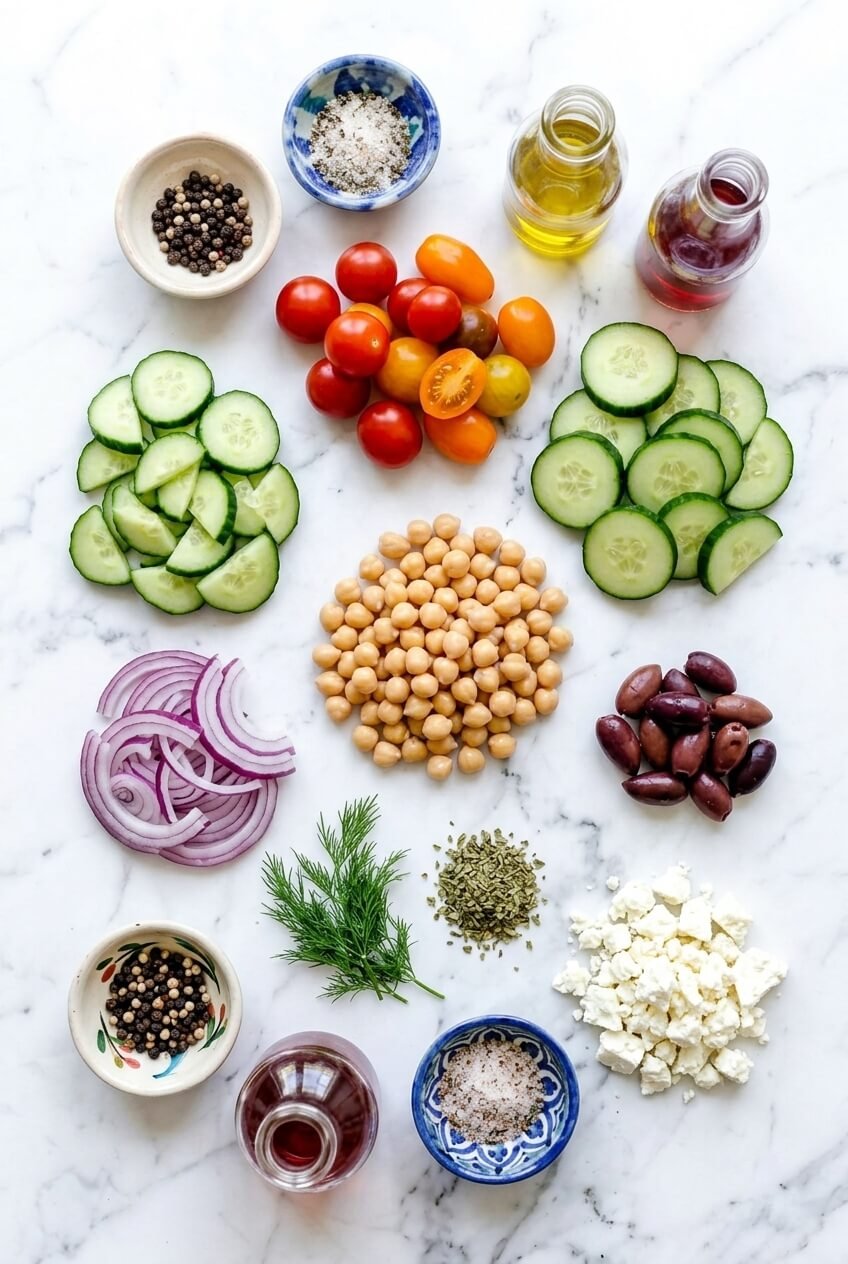 ingredients for Healthy Salad