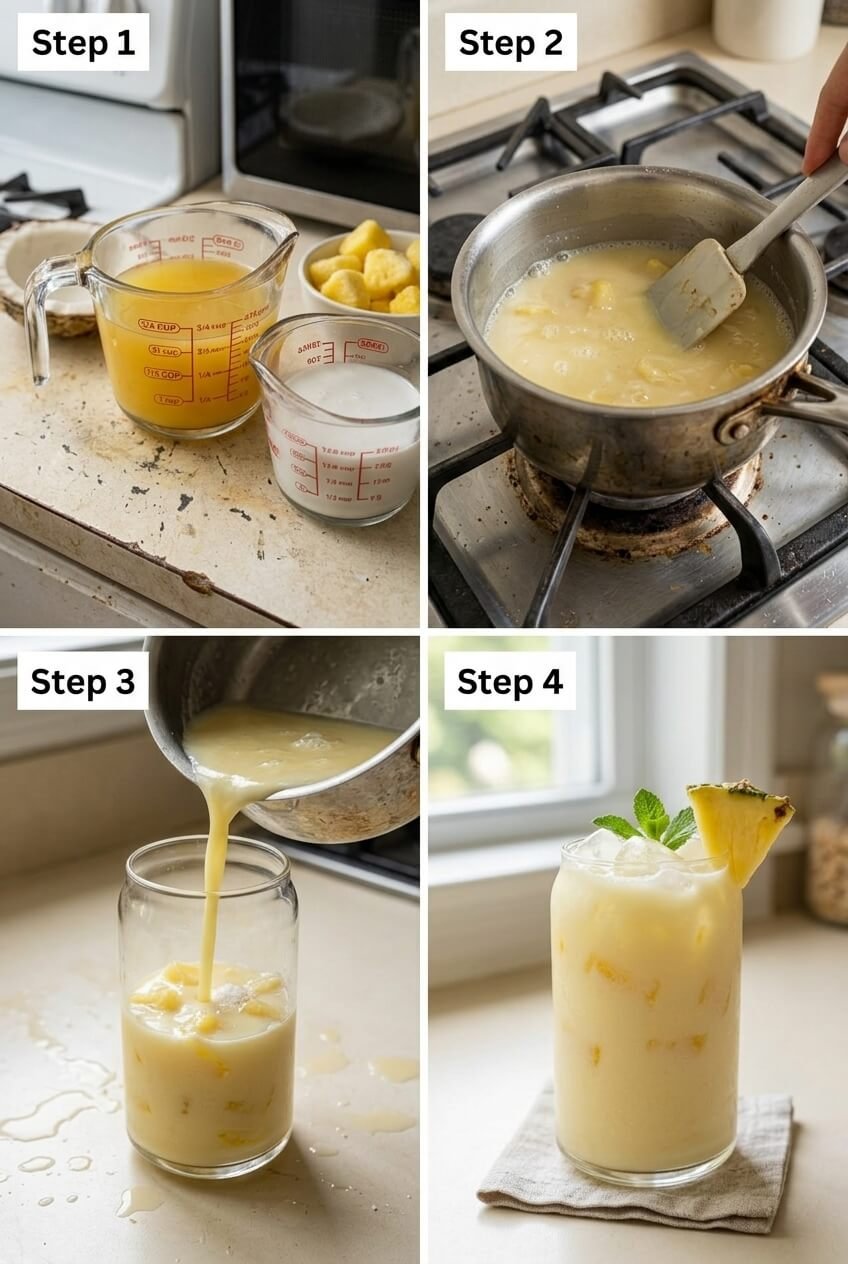 cooking Pineapple Coconut Refresher step by step