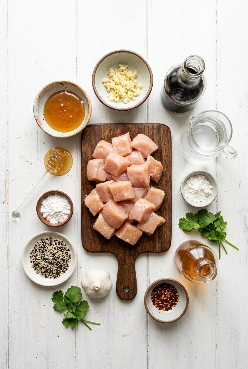 ingredients for Simple Honey Garlic Chicken Recipe