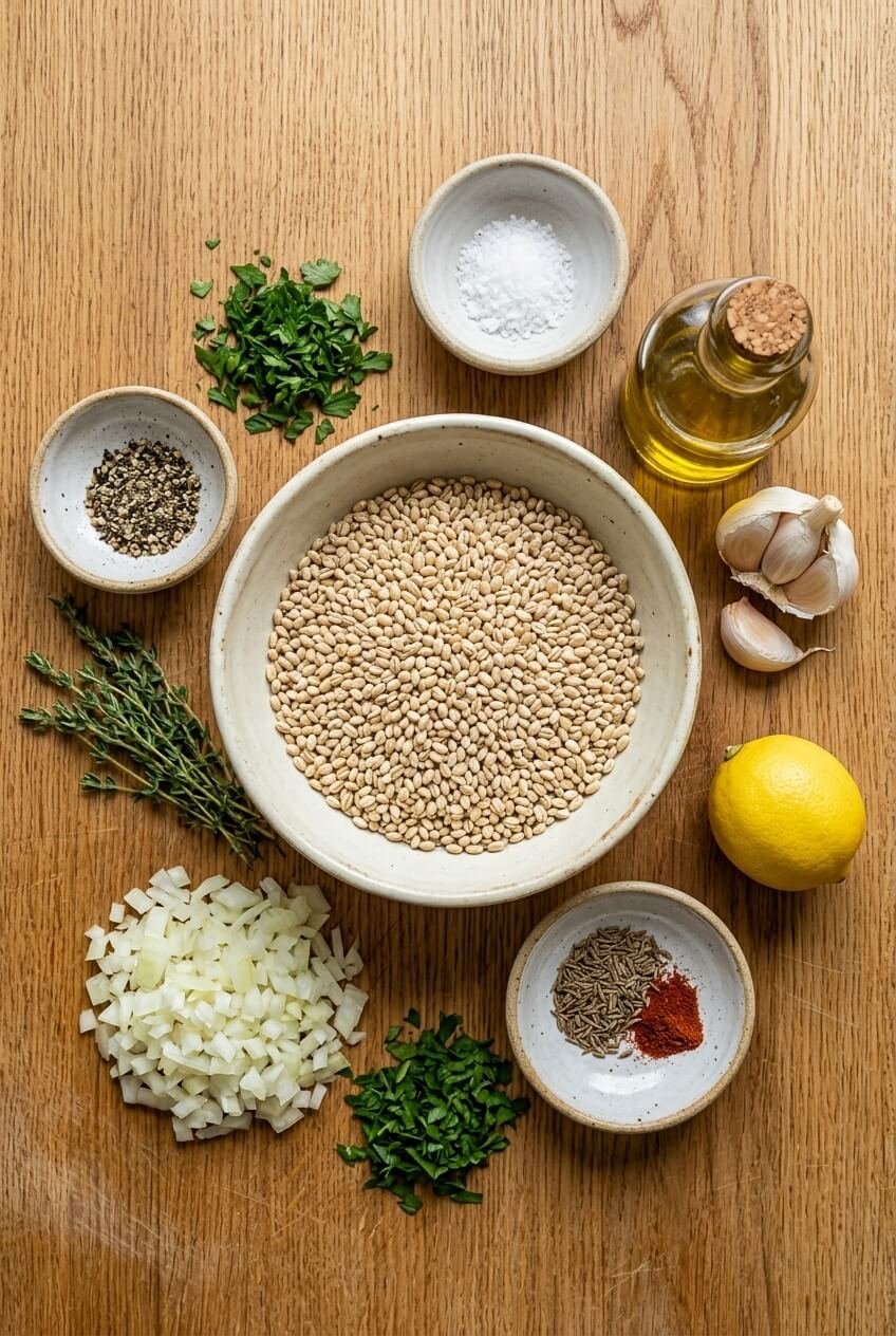 ingredients for Easy Toasted Barley Side
