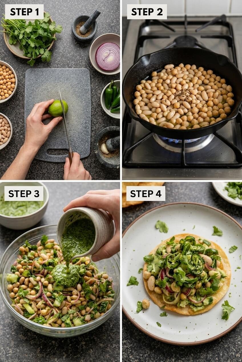 cooking Marinated Cilantro Lime Bean Salad step by step