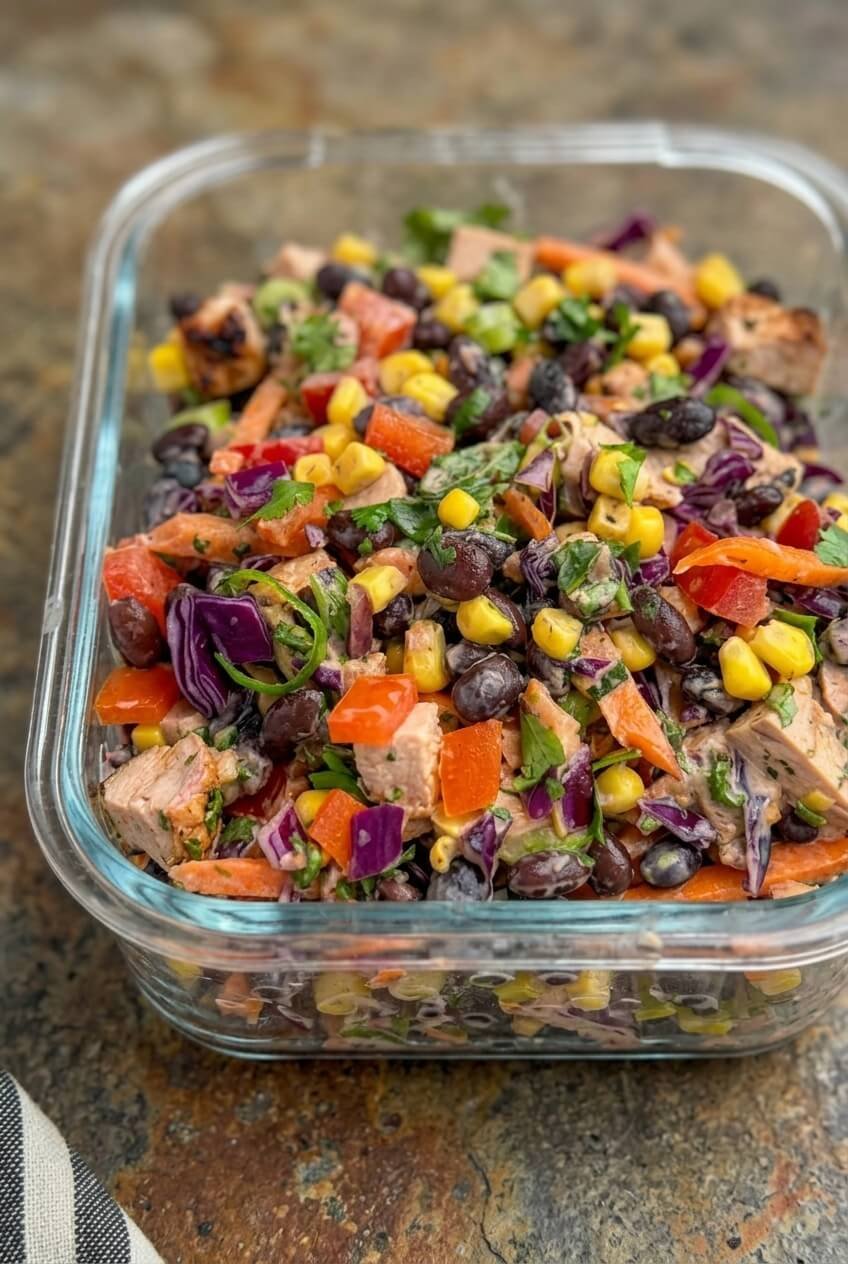 BBQ Chicken Dense Bean Salad