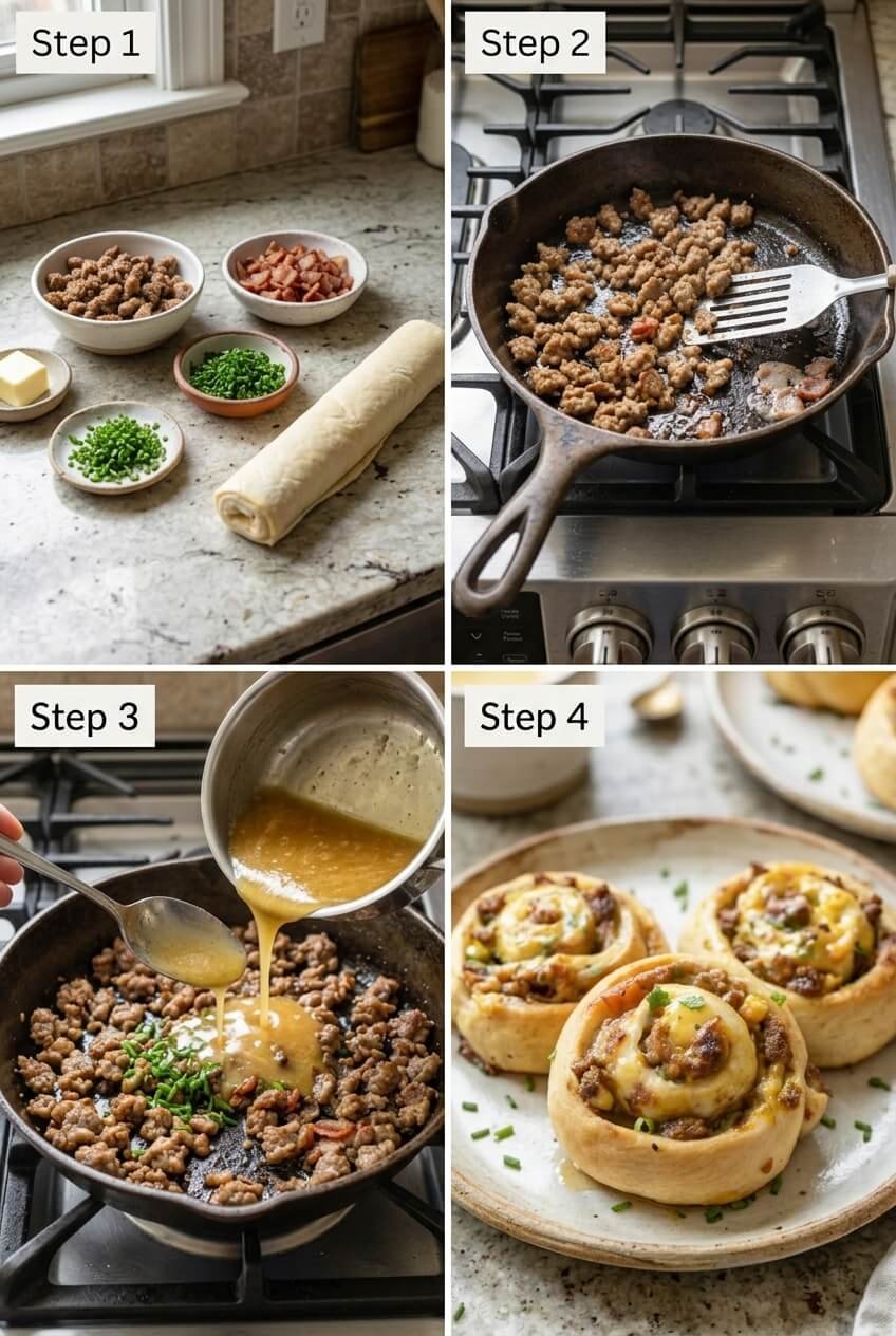 cooking Glazed Breakfast Rolls step by step