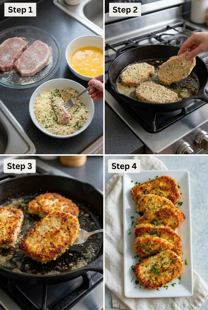cooking Parmesan Baked Pork Chops step by step