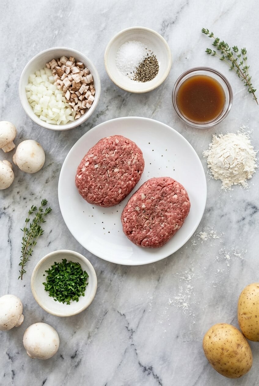 ingredients for Simple Salisbury Steak
