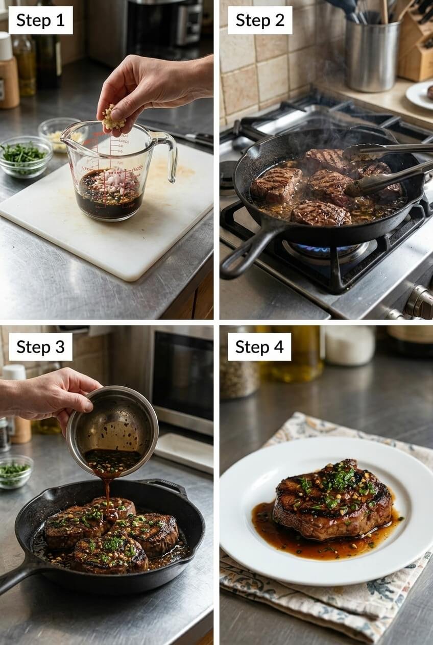 cooking Gordon Ramsay Steak Marinade step by step
