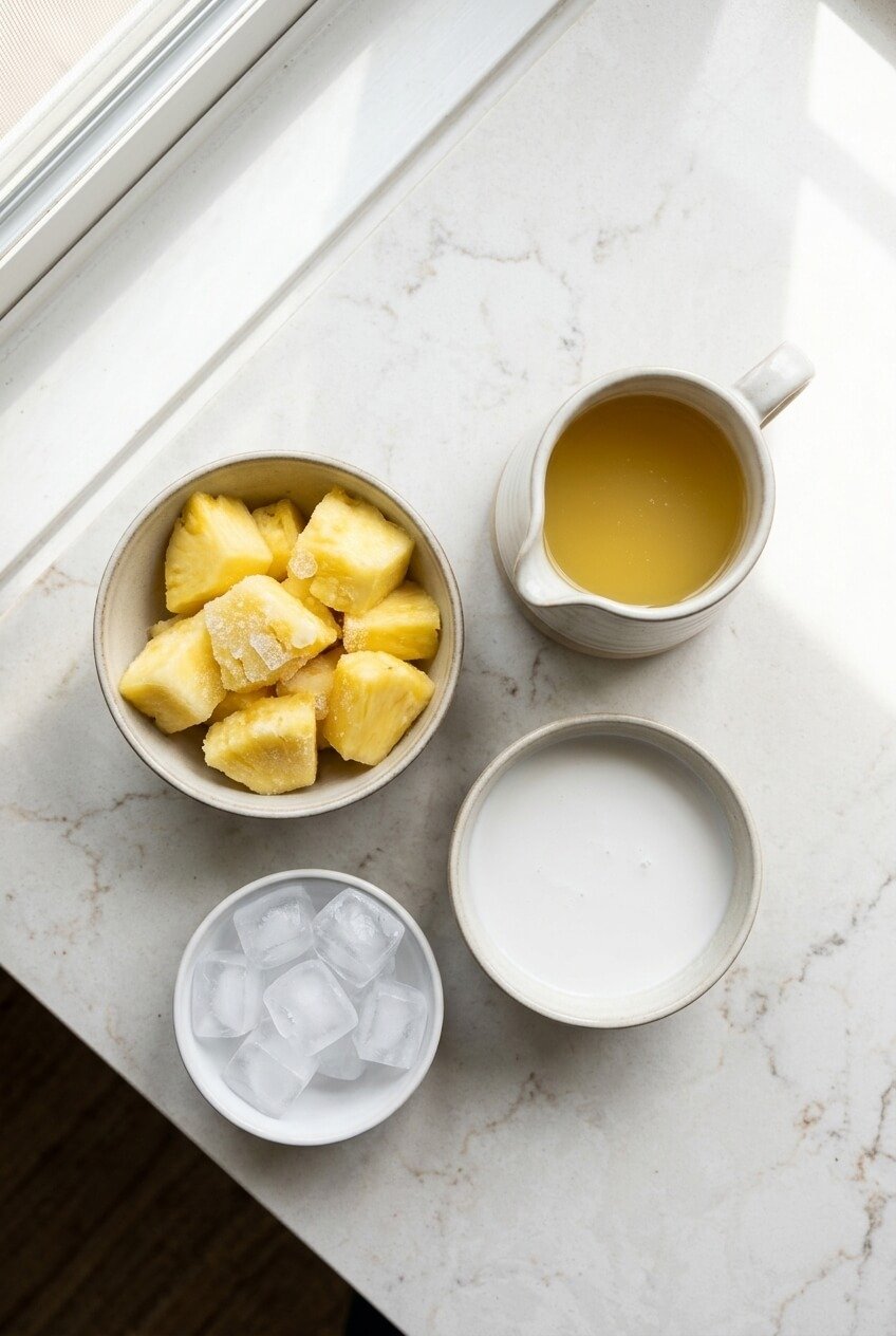 ingredients for Pineapple Coconut Refresher