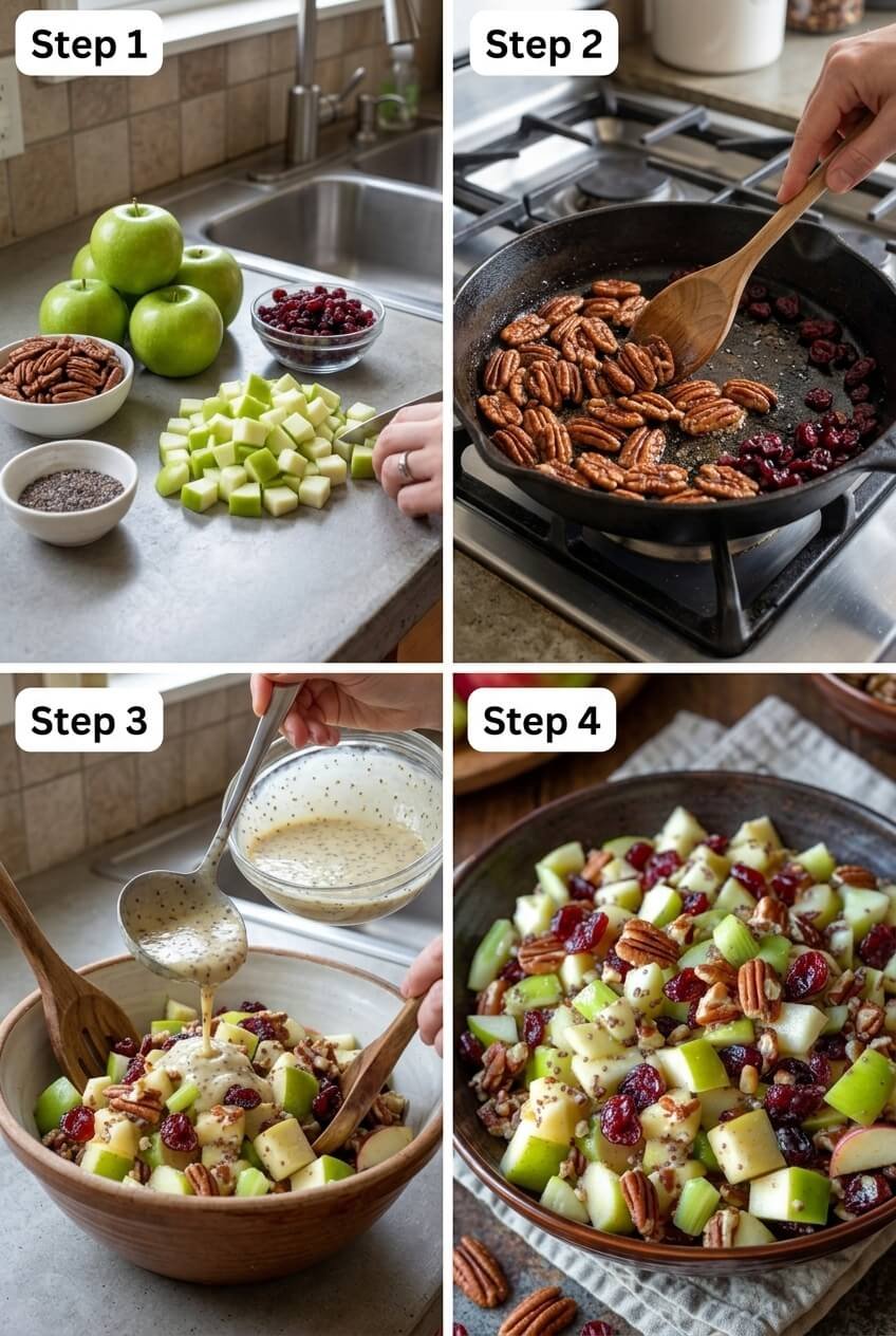 cooking Crunchy Apple Salad in 10 Mins step by step