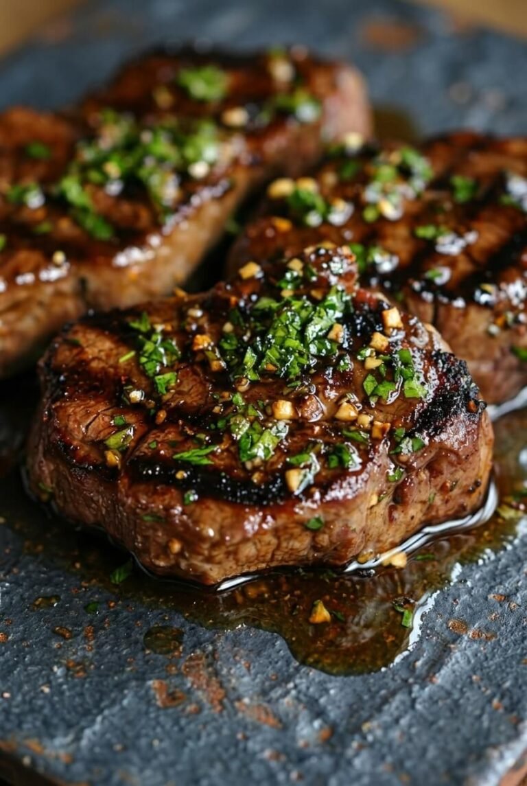 gordon ramsay steak marinade recipe - Gordon Ramsay Steak Marinade served in a white bowl overhead view