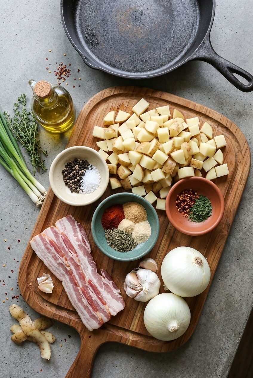 ingredients for CRISPY BANGIN' BREAKFAST POTATOES