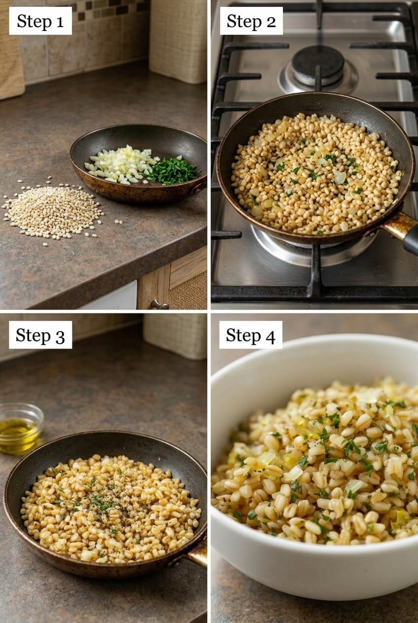 cooking Easy Toasted Barley Side step by step
