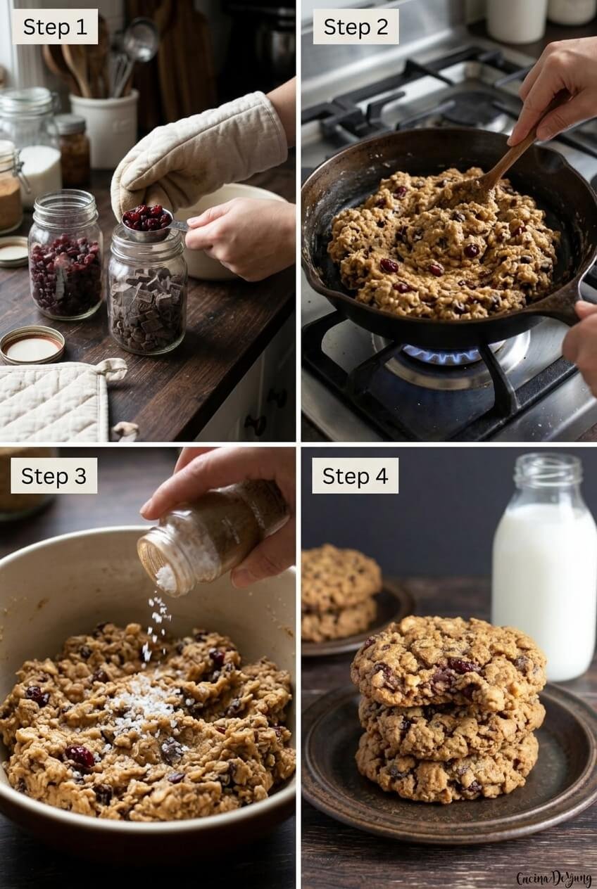 cooking Big and Chewy Oatmeal Cookies step by step