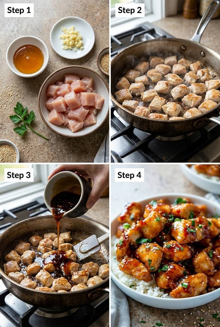 cooking Simple Honey Garlic Chicken Recipe step by step