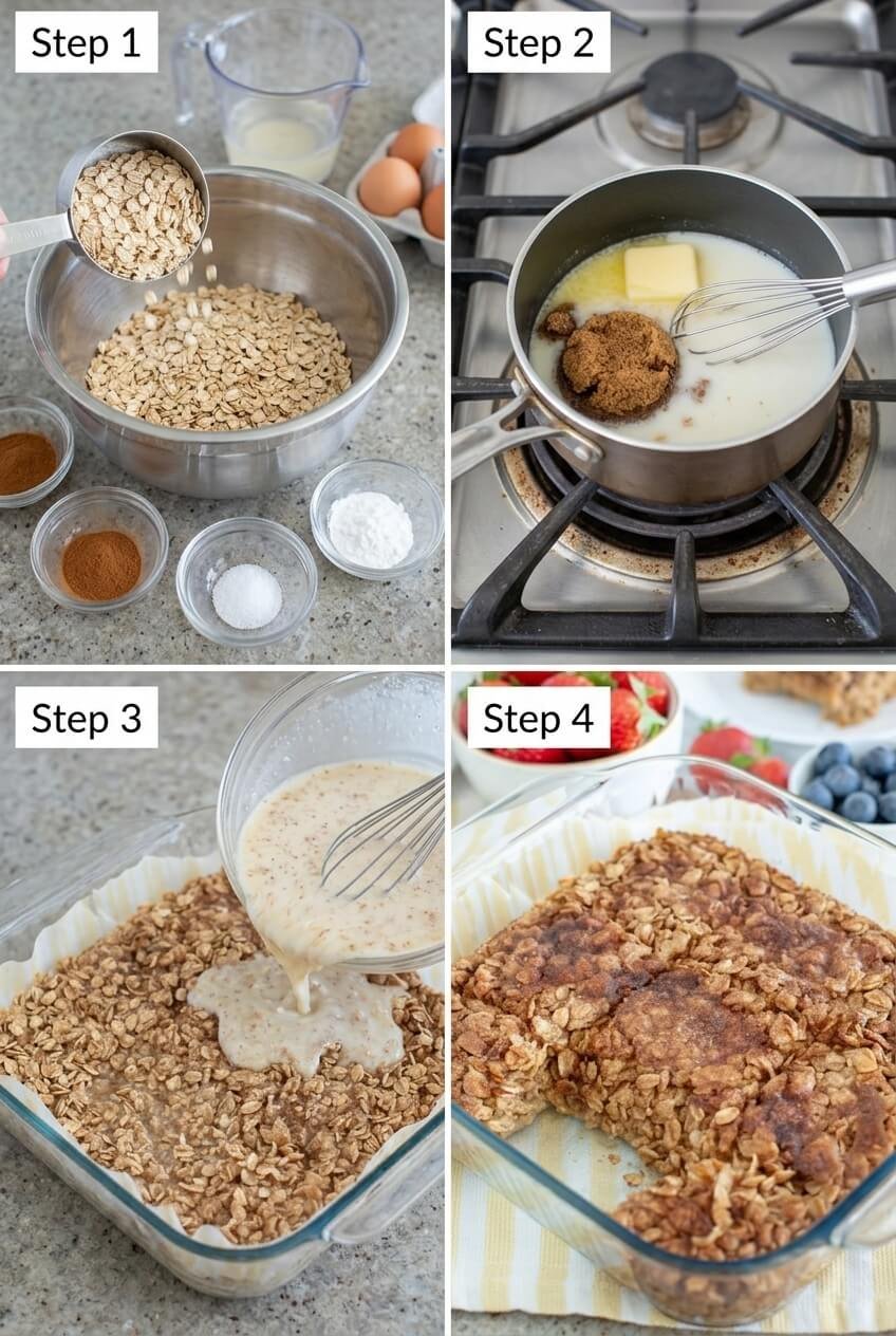 cooking Amish Baked Oatmeal step by step