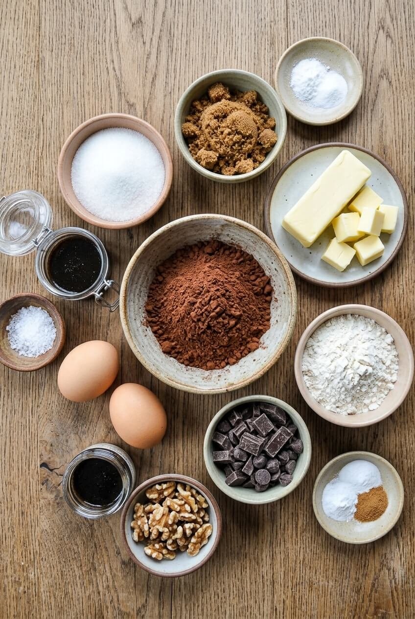 ingredients for Levain Bakery double chocolate chocolate chip