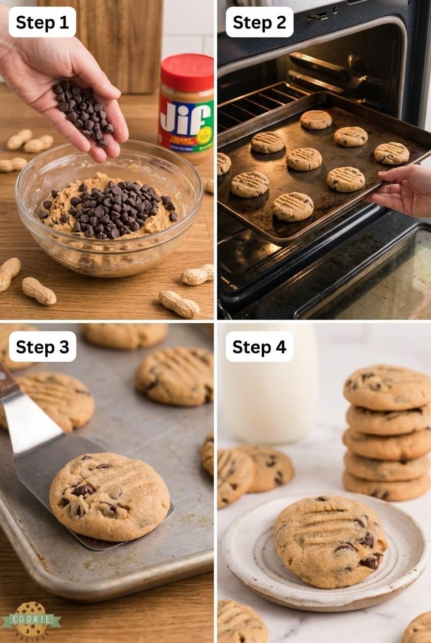 cooking The Best Peanut Butter Chocolate Chip Cookies step by step