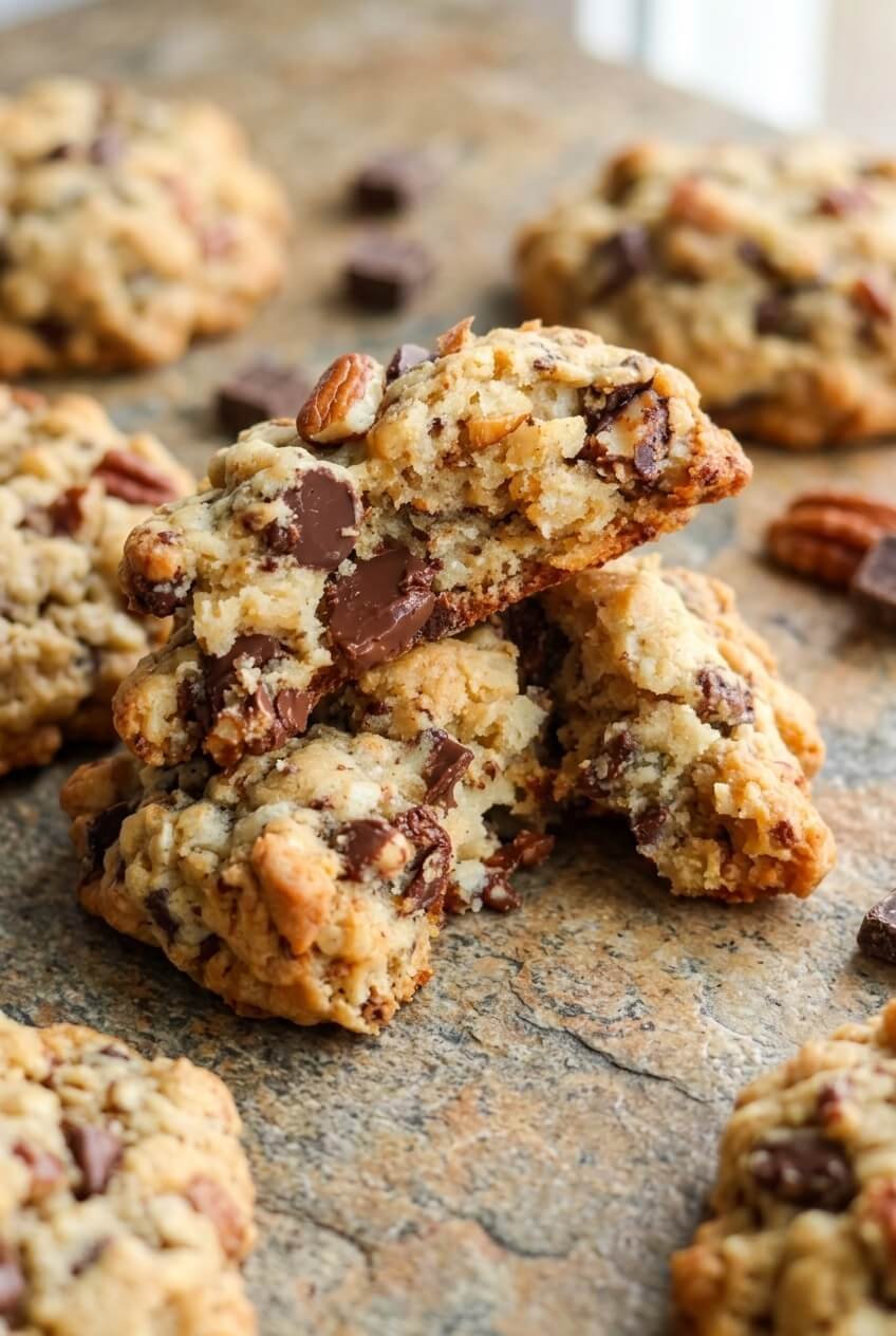 Chewy Oatmeal Chocolate Drops
