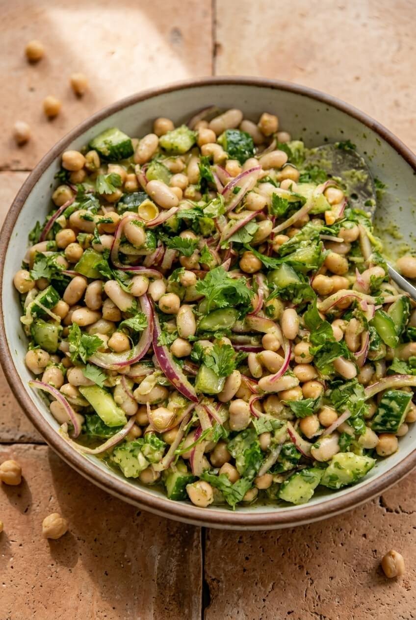 Marinated Cilantro Lime Bean Salad