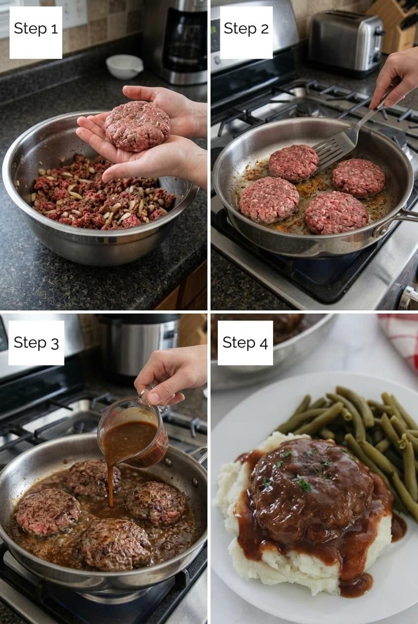 cooking Simple Salisbury Steak step by step