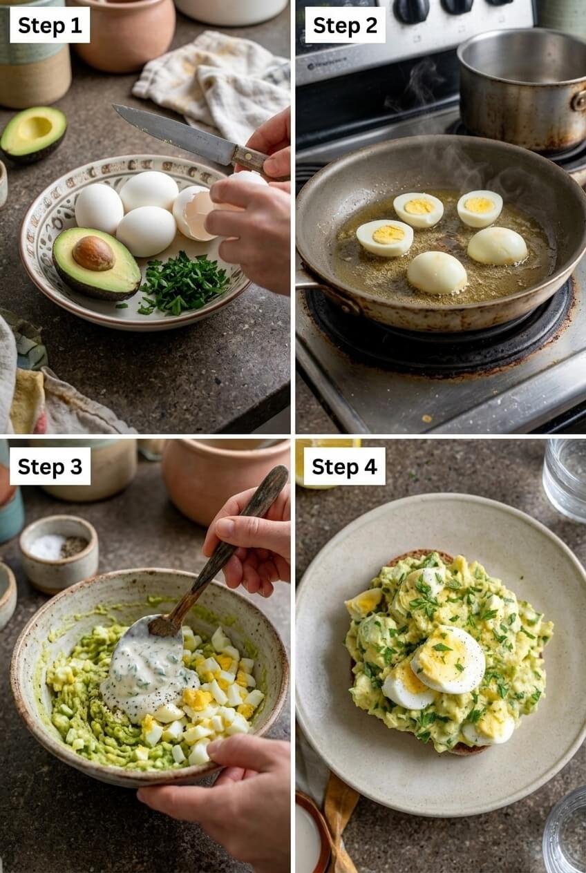 cooking Avocado Egg Salad step by step