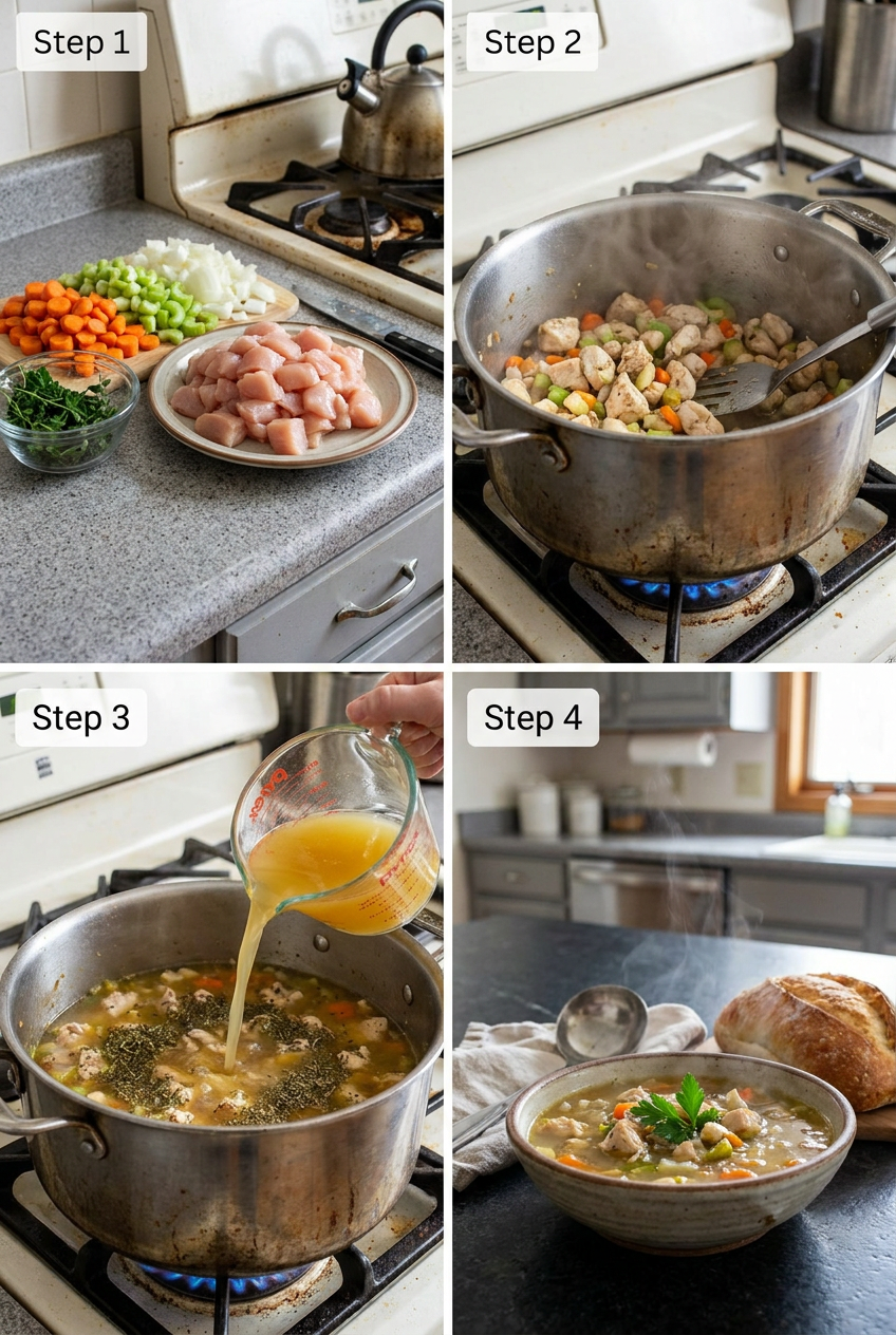 how to make Hearty Chicken Vegetable Soup step by step