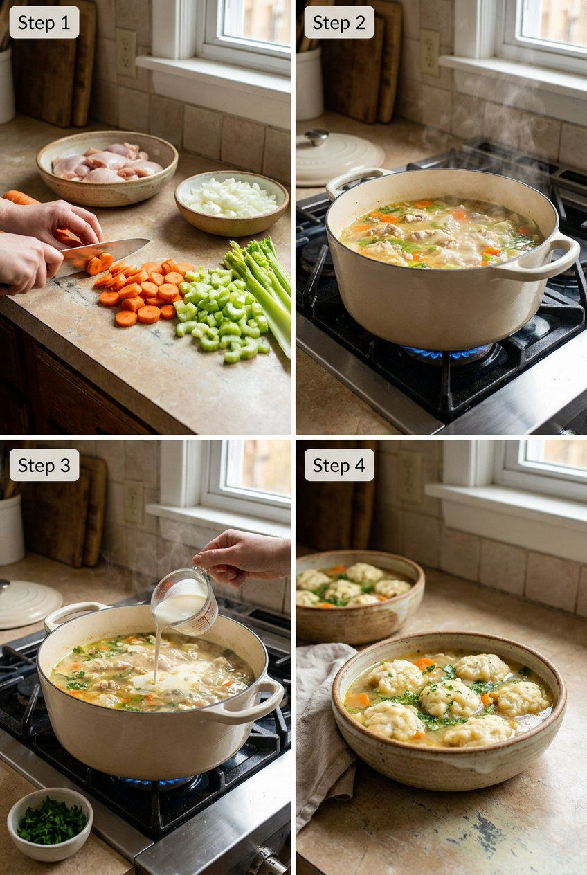 how to make Hearty Homestyle Chicken Dumpling Soup step by step