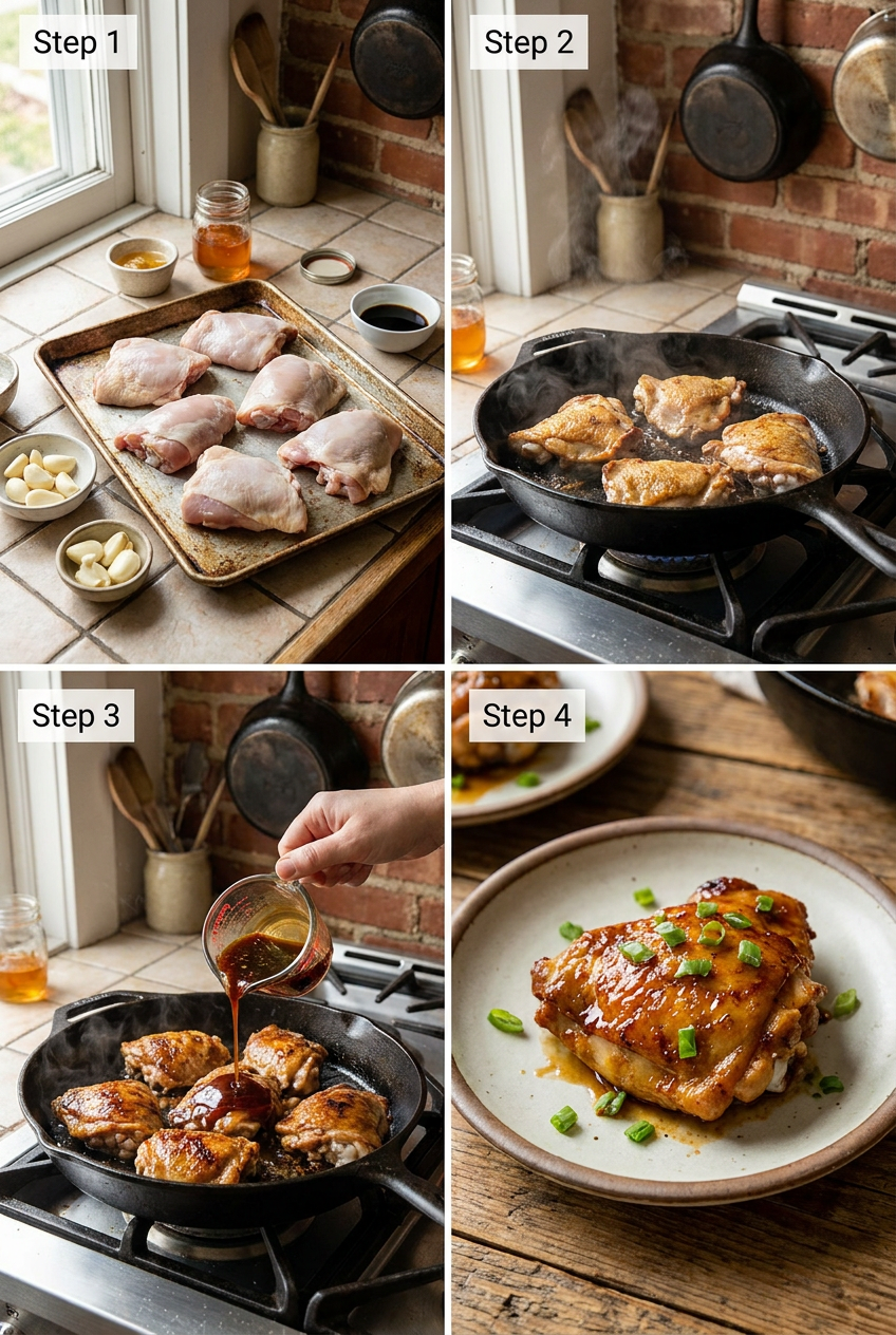 how to make Honey Garlic Baked Chicken Thighs step by step
