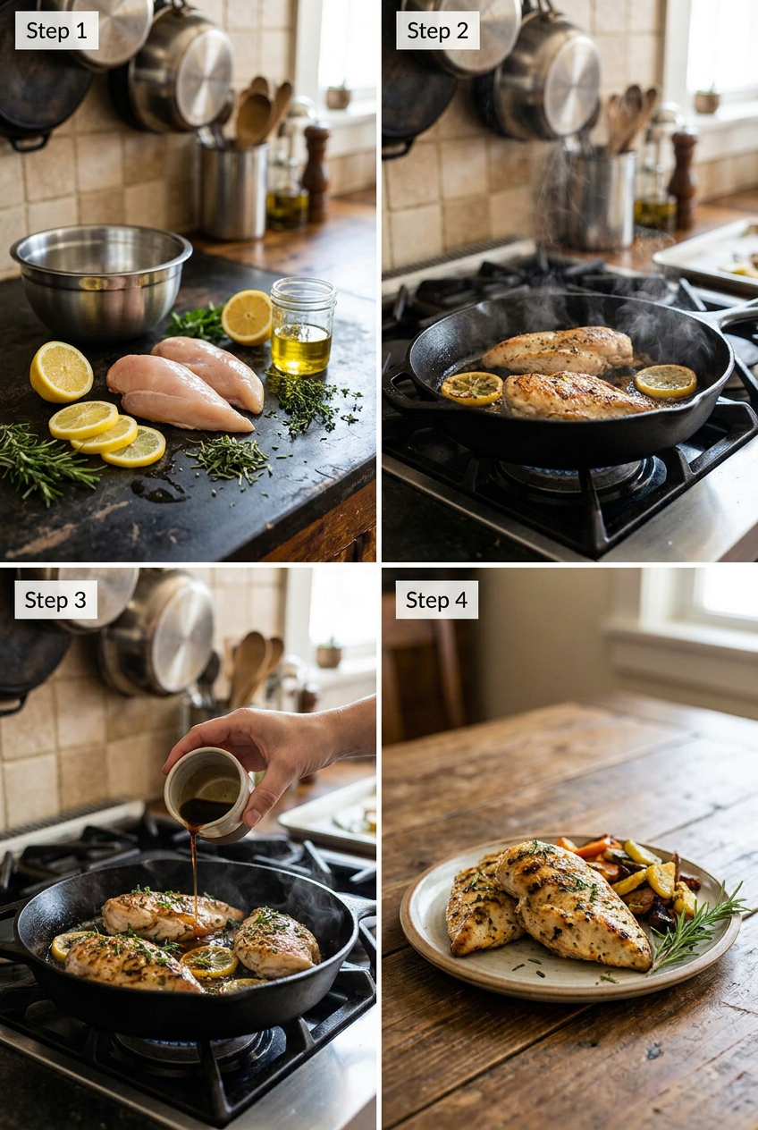 how to make Lemon Herb Grilled Chicken Breast step by step