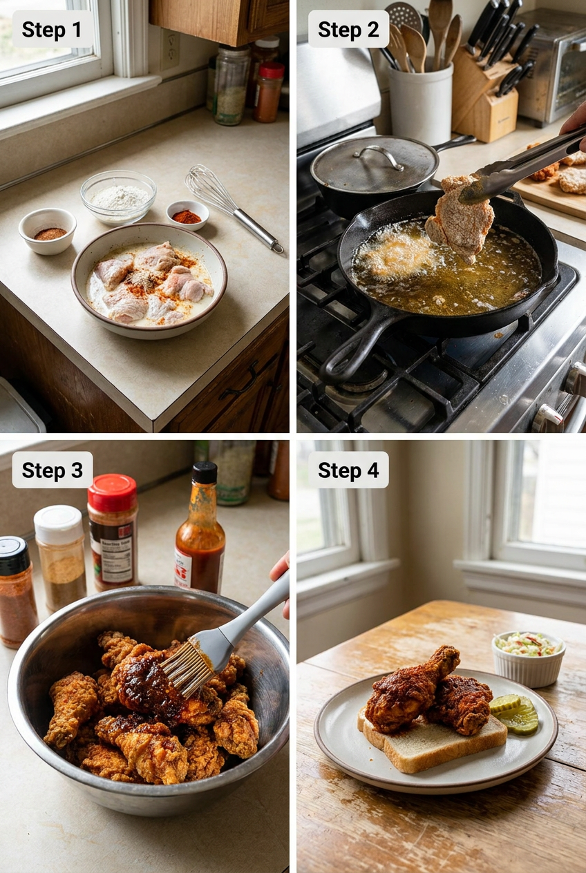 how to make Nashville Hot Chicken step by step