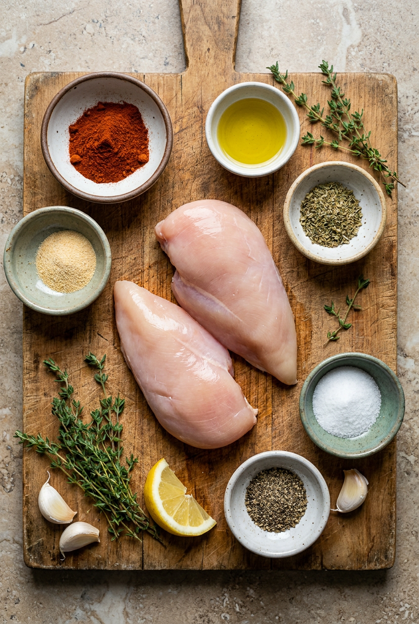 ingredients for Perfect Air Fryer Chicken Breast