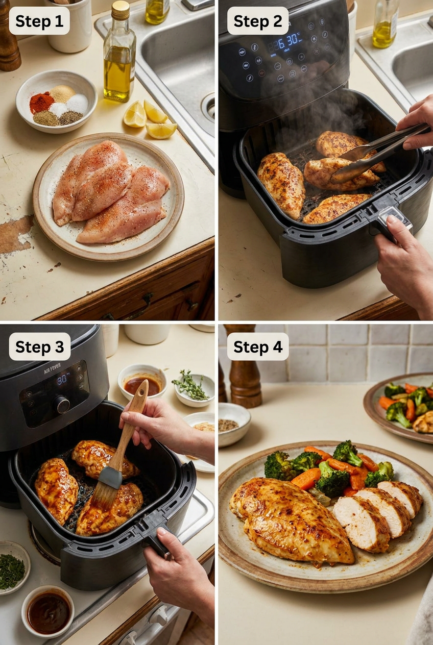how to make Perfect Air Fryer Chicken Breast step by step