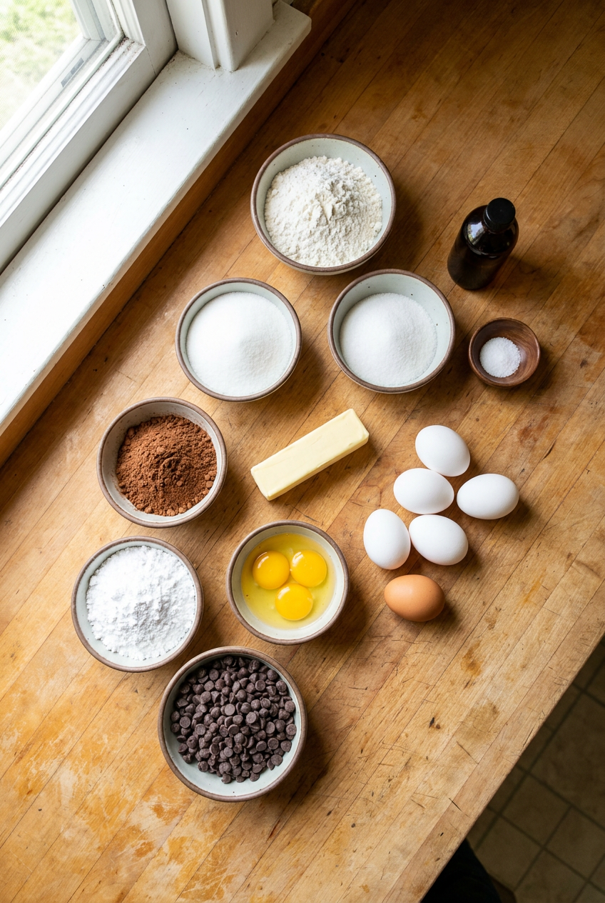 ingredients for Ultimate Chocolate Lava Cake